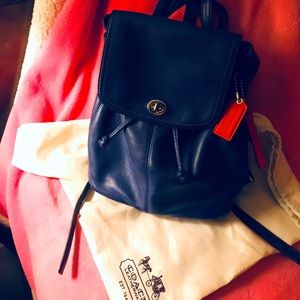 Coach leather mini backpack